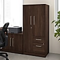 Bush Business Furniture Vista 29"W Wardrobe Cabinet with Drawers, Black Walnut, Standard Delivery 1 thumbnail image