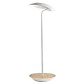 Koncept Royyo LED Desk Lamp, 17-7/16"H, Matte White/White Oak Base Plate