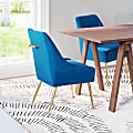 Zuo Maxine Dining Accent Chair, Navy Blue/Gold 1 thumbnail image