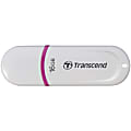 Transcend 16GB JetFlash 330 USB 2.0 Flash Drive - 16 GB - USB 2.0 - White - Lifetime Warranty