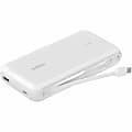 Belkin 30W 2-port Power Bank w/ Integrated USB-C Cable, 20K mAh, 1xUSB-A, 1xUSB-C, Portable Charger, White, BPB024FQWH 1 thumbnail image