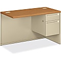 HON® 38000 42"W Right Desk Return, Harvest/Putty