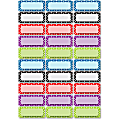 Ashley Dry Erase Dotted Nameplate Magnets - 30 (Rectangle) Shape - Dotted - Die-cut, Write on/Wipe off, Heavy Duty - Multicolor - Foam - 1 Pack