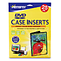 Memorex® Inkjet/Laser DVD Case Inserts, 5 1/4" x 7 1/4", Pack Of 25