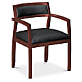 basyx by HON® Leather Upholstered Back Guest Chair, 31"H x 22 1/2"W x 22"D, Mahogany/Black