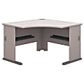 Bush Business Furniture Office Advantage Corner Desk 48"W, Pewter, Premium Installation