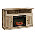 Sauder® Cannery Bridge Media Entertainment Fireplace Credenza, Lintel Oak 1 thumbnail image