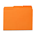 Smead® 1/3-Cut Interior Folders, Letter Size, Orange, Box Of 100
