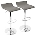 LumiSource Ale Bar Stools, Chrome/Gray, Set Of 2 Stools 1 thumbnail image
