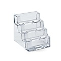 Azar Displays 4-Tier Acrylic Standard Business/Gift Card Holders, Clear, Pack Of 10 1 thumbnail image