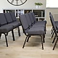 Flash Furniture HERCULES Series 21"W Stackable Church Chair, Dark Gray/Silvervein 1 thumbnail image