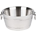 American Metalcraft Double Wall Party Tub, 15" x 7", Silver