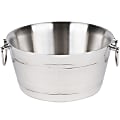 American Metalcraft Double Wall Party Tub, 15" x 7", Silver 1 thumbnail image