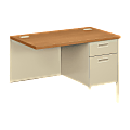 HON® Metro Classic 48"W Right Desk Return, Harvest/Putty 1 thumbnail image
