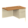 HON® Metro Classic 48"W Right Desk Return, Harvest/Putty