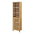 Linon Bullock 16-1/8"W Single Door Bamboo Cabinet with Shelves, Natural 1 thumbnail image