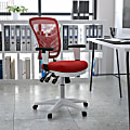 Flash Furniture Ergonomic Mesh Mid-Back Executive Office Chair, Red/White