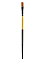 Dynasty Long-Handled Paint Brush 1526F, Size 6, Flat Bristle, Nylon, Multicolor