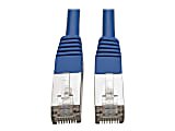 Tripp Lite Cat5e 350 MHz Molded Shielded STP Patch Cable (RJ45 M/M), Blue, 6 ft. - First End: 1 x RJ-45 Male Network - Second End: 1 x RJ-45 Male Network - 1 Gbit/s - Patch Cable - Shielding - Gold Plated Contact - 24 AWG - Blue