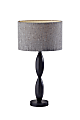 Adesso® Lance Table Lamp, 25"H, Black Base/Dark Gray/White Shade 1 thumbnail image