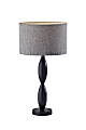 Adesso® Lance Table Lamp, 25"H, Black Base/Dark Gray/White Shade