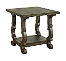 Coast To Coast Orchard Park End Table, 24"H x 26"W x 24"D, Brown