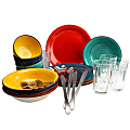 Gibson Color Speckle 28-Piece Mix-And-Match Dinnerware Set