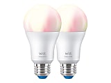 Philips LED Light Bulb - 8 W - 60 W Incandescent Equivalent Wattage - 800 lm - A19 Size - Warm to Cool White Light Color - E26 Base - 25000 Hour - 3500.3°F (1926.8°C), 11240.3°F (6226.8°C) Color Temperature - 200° Beam Angle