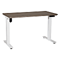 Office Star™ Pro Line II Prado 2-Stage 1-Motor Height-Adjustable Table, 47" x 47-3/4", Urban Walnut/White