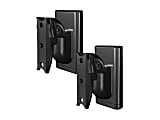 Sanus WSWMU2 - Mounting kit (wall mount) - for speaker(s) - black (pack of 2) - for Klipsch Reference Series RW-1; Sony SRS-ZR5; Yamaha WX-010, 030; MusicCast 20