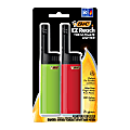 BIC EZ Reach Lighters With Extended Wands, 4-1/4"H x 1"W x 1/2"D, Assorted Colors, Pack Of 2 Lighters