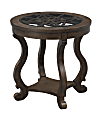 Coast to Coast Orchard Park Round End Table, 24"H x 24"W x 24"D, Brown