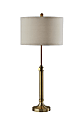 Adesso® Simplee Barton Table Lamp, Adjustable, 34-1/2”H, Oatmeal/Antique Brass 1 thumbnail image