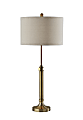 Adesso® Simplee Barton Table Lamp, Adjustable, 34-1/2”H, Oatmeal/Antique Brass