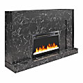 CosmoLiving by Cosmopolitan Liberty Mantel Fireplace, 31-15/16"H x 52-7/16"W x 11-3/4"D, Black Marble