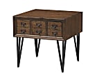 Coast To Coast Oxford 1-Drawer End Table, 24"H x 24"W x 24"D, Brown