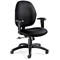 Global® Graham Pneumatic Ergo-Tilter Chair, 37 1/2"H x 25"W x 26"D, Asphalt/Black