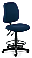 OFM Posture Series Fabric Task Chair With Drafting Kit, Navy/Black