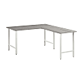 Bush Business Furniture Hustle 60"W L-Shaped Computer Desk With Metal Legs, Platinum Gray, Standard Delivery 1 thumbnail image