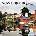 2024 Brown Trout Monthly Square Wall Calendar, 12" x 12", New England Places, January To December