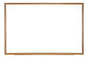 Ghent Magnetic Dry-Erase Whiteboard, 36 1/2" x 48 1/2", Wood Frame With Brown Finish