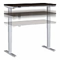 Move 40 Series by Bush Business Furniture Electric 48"W Height-Adjustable Standing Desk, 48" x 24", Mocha Cherry/Cool Gray Metallic, Standard Delivery