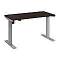 Move 40 Series by Bush Business Furniture Electric 48"W Height-Adjustable Standing Desk, 48" x 24", Mocha Cherry/Cool Gray Metallic, Standard Delivery 1 thumbnail image