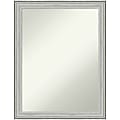 Amanti Art Non-Beveled Rectangle Framed Bathroom Wall Mirror, 27” x 21”, Bel Volto Silver 1 thumbnail image