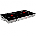 MegaChef Ceramic Infrared Double Electrical Cook Top, Silver 1 thumbnail image