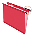 Pendaflex® SureHook™ Reinforced Hanging Folders, 1/5-Cut, Letter Size, Red, Box Of 20