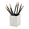 See Jane Work® Paperboard Pencil Cup, 3"H x 3"W x 4"D, Assorted Dot