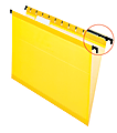 Pendaflex® SureHook™ Reinforced Hanging Folders, 1/5-Cut, Letter Size, Yellow, Box Of 20
