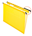 Pendaflex® SureHook™ Reinforced Hanging Folders, 1/5-Cut, Letter Size, Yellow, Box Of 20 1 thumbnail image