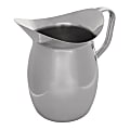 Tablecraft Stainless Steel Bell Water Pitcher, 3 Qt, Silver